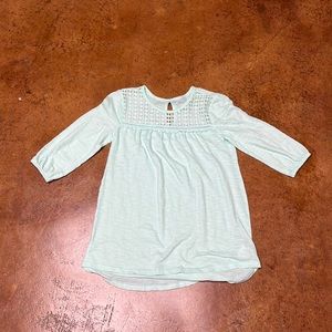 Mint green cut out shirt